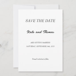 Reserva La Fecha Elegant Modern Calligraphy Minimalist Chic Wedding