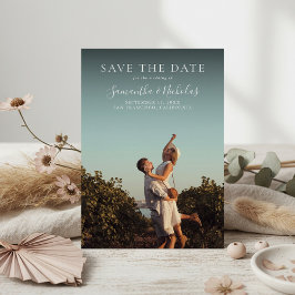 Reserva La Fecha Elegant Modern Wedding Photo Save the Date