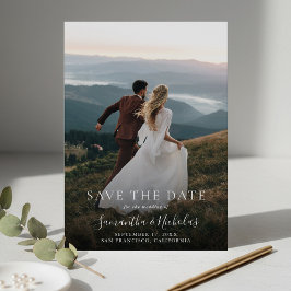 Reserva La Fecha Elegant Modern Wedding Photo Save the Date