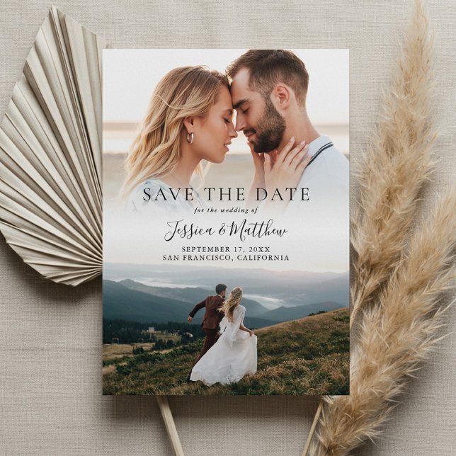 Reserva La Fecha Elegant Modern Wedding Photo Save the Date (Subido por el creador)