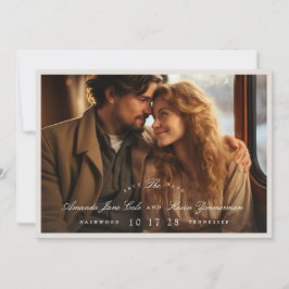 Reserva La Fecha Elegant Photo Calligraphy Wedding