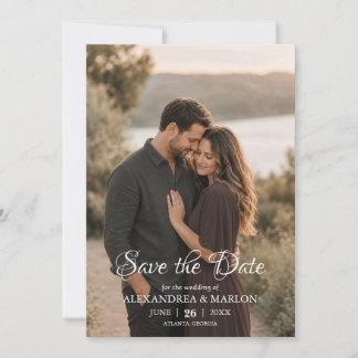 Reserva La Fecha Elegant Photo Save the Date Wedding Announcement