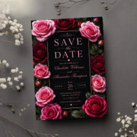 Elegant Pink and Burgundy Rose