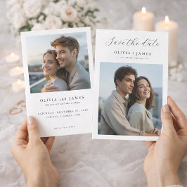Reserva La Fecha Elegant Save the Date Wedding Photo Card