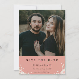 Reserva La Fecha Elegant Script Photo Wedding Save the Date Invite 