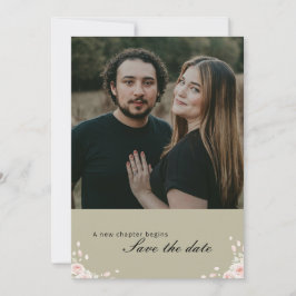 Reserva La Fecha Elegant Script Photo Wedding Save the Date Invite 