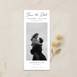 Reserva La Fecha Elegant Script Romantic Modern Photo Wedding