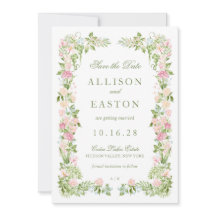 Elegant Watercolor Floral Wedding Save the Date