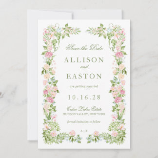 Reserva La Fecha Elegant Watercolor Floral Wedding Save the Date