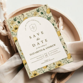 Reserva La Fecha Elegant Wildflower Arch Minimal Wedding