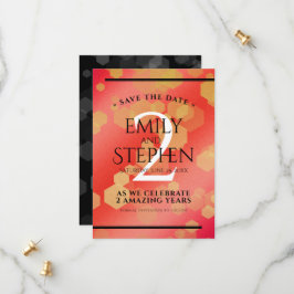 Reserva La Fecha Elegante 2º Aniversario del Boda Garnet