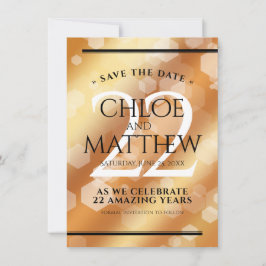 Reserva La Fecha Elegante 22° Aniversario del Boda del Cobre