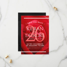 Reserva La Fecha Elegante 26° Rosa Boda Aniversario