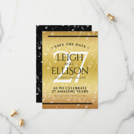 Reserva La Fecha Elegante 27ª celebración del Aniversario del Boda 