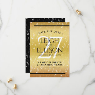 Reserva La Fecha Elegante 27ª celebración del Aniversario del Boda 