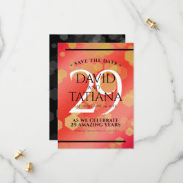 Reserva La Fecha Elegante 29° Aniversario del Boda de Garnet