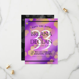 Reserva La Fecha Elegante 33° Aniversario del Boda Ametista