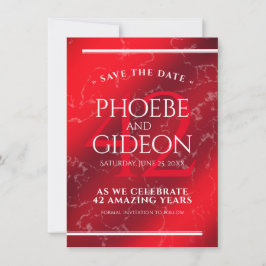 Reserva La Fecha Elegante 42° Aniversario del Boda Jasper