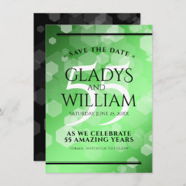 Reserva La Fecha Elegante 55º aniversario de Boda Esmeralda