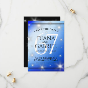 Reserva La Fecha Elegante 67º Aniversario del Boda de Star Sapphire
