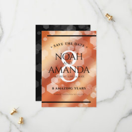 Reserva La Fecha Elegante 8° Aniversario del Boda de Bronce