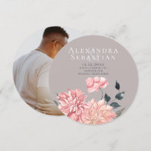 Elegante acuarela Boda Floral Salvar La Fecha