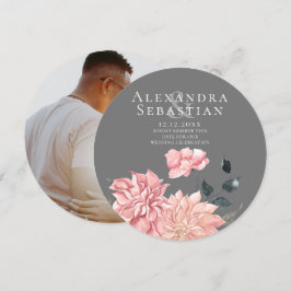 Reserva La Fecha Elegante acuarela Boda Floral Salvar La Fecha