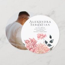 Elegante acuarela Boda Floral Salvar La Fecha