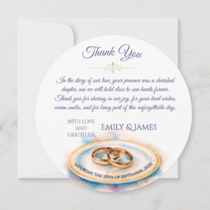 Reserva La Fecha Elegante acuarela Golden Rosa Anillos Bodas