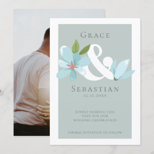 Reserva La Fecha Elegante Ampersor Floral y Boda Salven La Fecha