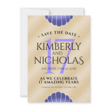 Elegante aniversario Boda de 17 conchas