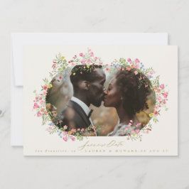 Reserva La Fecha elegante arca floral foto de la boda QR Código