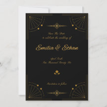 Elegante Arte Deco Moderno para Guardar la Fecha