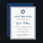Reserva La Fecha Elegante bar gris y azul marino Mitzvah de 4,25" x<br><div class="desc">Elegante Bar gris y azul marino Mitzvah 4.25" x 5.5" Guardar la fecha</div>