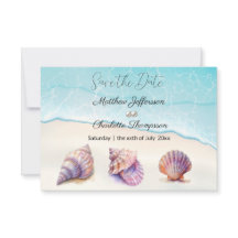 Elegante Beach Wedding Seashells Perlas Náuticas