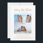 Reserva La Fecha Elegante Blanco 4 Fotos 2 Lados Boda<br><div class="desc">Tarjeta elegante de guión blanco de 4 fotos (2 caras, parte delantera y trasera) para anunciar la fecha de la boda. Contácteme para obtener ayuda con sus personalizaciones o para solicitar productos adicionales de Zazzle que coincidan o coordinen para sus ocasiones especiales. El color de fondo de esta tarjeta es...</div>
