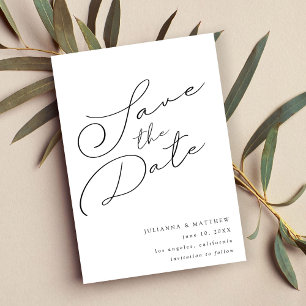 Reserva La Fecha Elegante blanco y negro salva la fecha V2