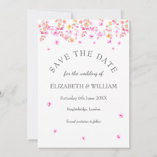 Reserva La Fecha Elegante Blossom Floral Wedding Save the Date Card