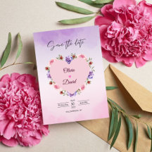 Elegante Blush Floral Moderno para Guardar la Fech