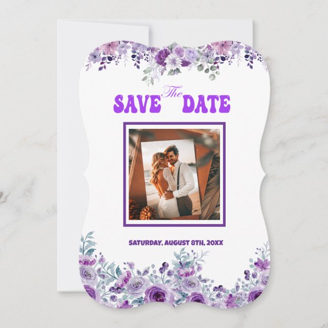 Reserva La Fecha Elegante boda 2007 por Nasrin Save the Date (Anverso)