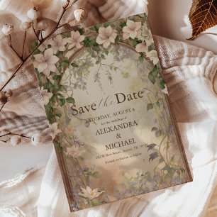 Reserva La Fecha Elegante Boda Art Nouveau