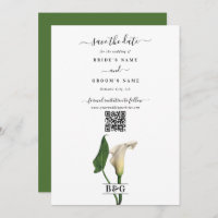 Elegante Boda botánico de Calla Blanca Lily Green