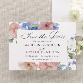 Reserva La Fecha Elegante Boda de acuarela romántica floral