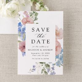 Reserva La Fecha Elegante Boda de acuarela romántica floral