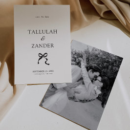 Reserva La Fecha Elegante Boda de barrido mínimo