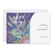 Elegante Boda de Boho Purple Floral