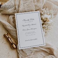 Elegante Boda de caligrafía clásica