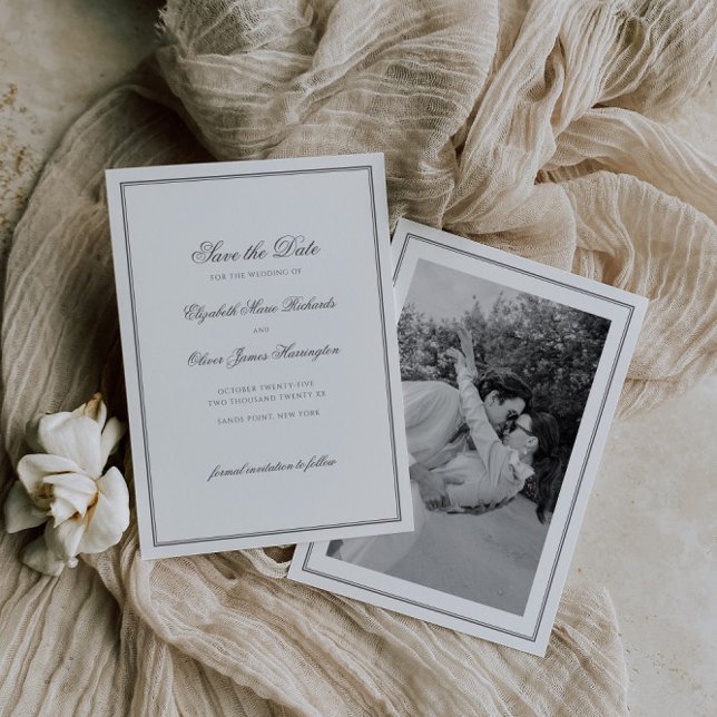 Reserva La Fecha Elegante Boda de caligrafía clásica (Subido por el creador)