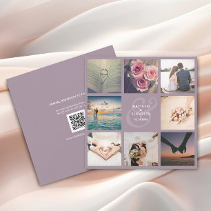 Reserva La Fecha Elegante Boda de Collage de fotos y espresor de la