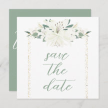 Elegante Boda de Flor Silvestre Charm Green